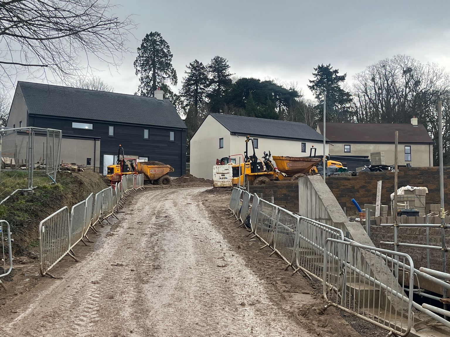 Plots 18 and 19, sitting alongside the show home (Plot 20), taking shape nicely