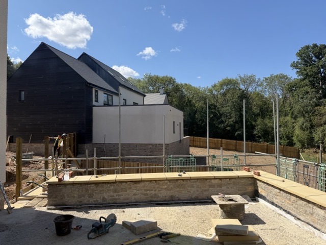 Plot 14's terrace going in